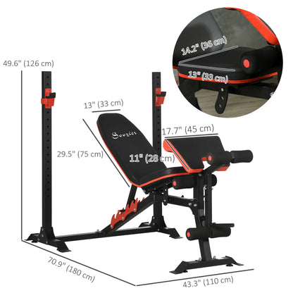Adjustable Weight Bench With Squat Rack, Preacher Curl Pad, Leg Developer Weight Benches at Gallery Canada