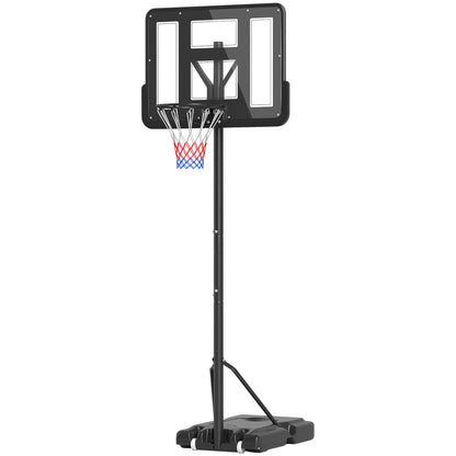 Height Adjustable Basketball Hoop Stand, 5ft-10ft, Portable with Wheels, 43" Backboard Basketball at Gallery Canada