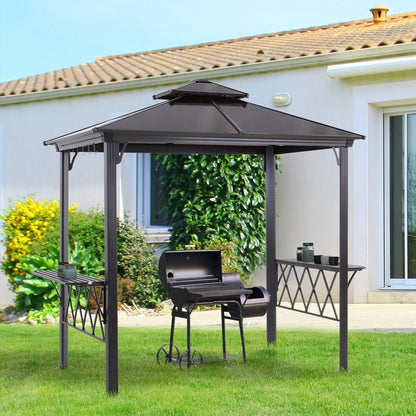 Outdoor Hardtop Grill Gazebo, BBQ Canopy With 6 Hooks, Double Vented PC Roof BBQ Grill Gazebos at Gallery Canada