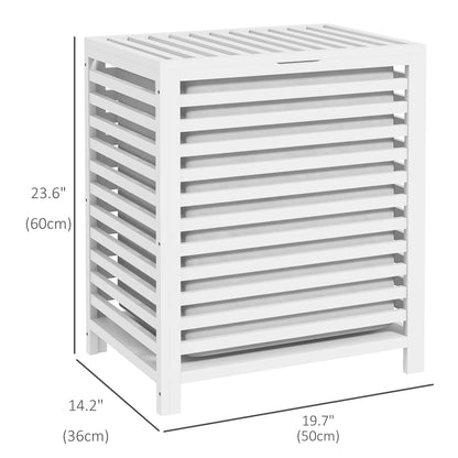 Laundry Basket With Removable Liner Bag, 55L, White Bath Accessories at Gallery Canada
