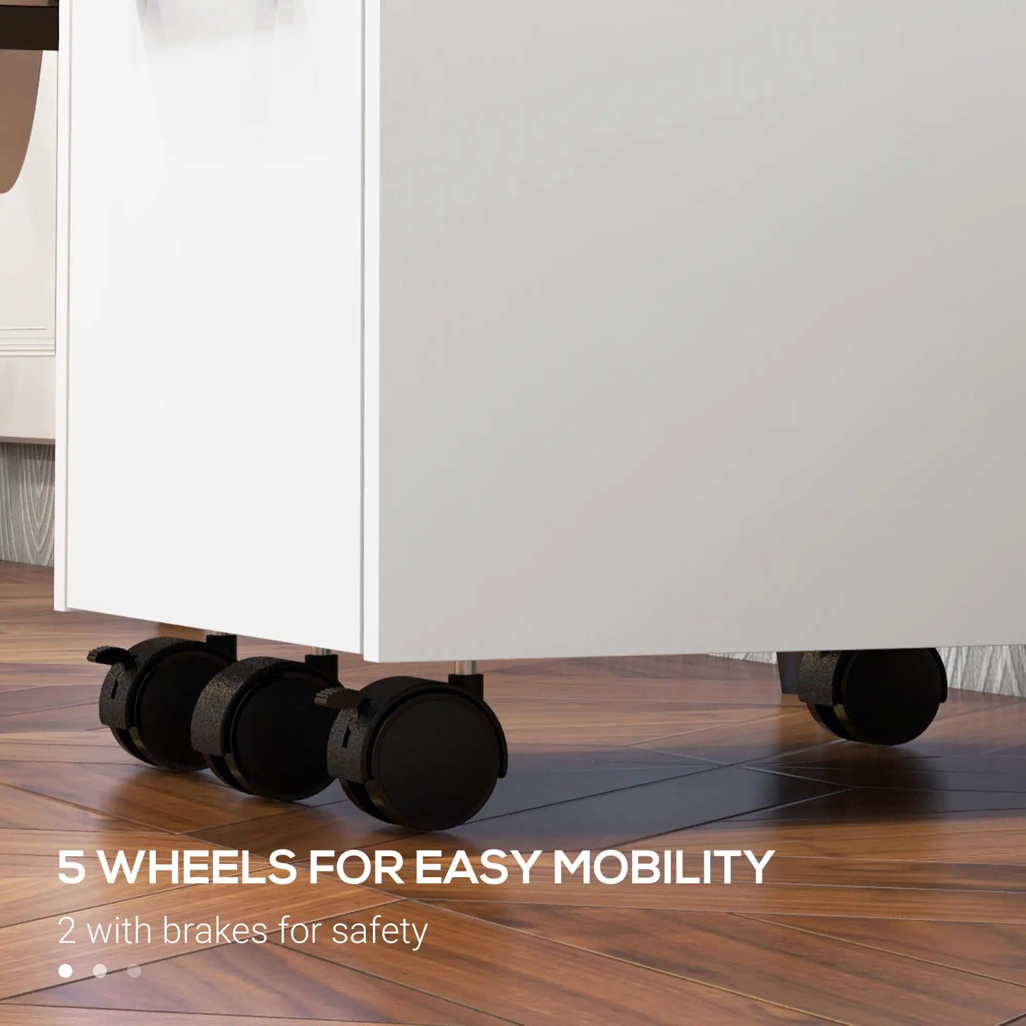 Lockable 3 Drawer File Cabinet, Hanging Bars, Letter A4 Size, White Office Cabinets & Cupboards at Gallery Canada