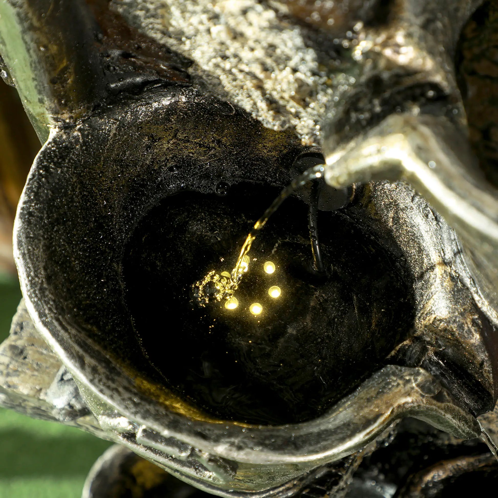 5-Tiered Outdoor Water Fountain with LED Lights, Adjustable Flow, 39.4-inch Water Fountains at Gallery Canada