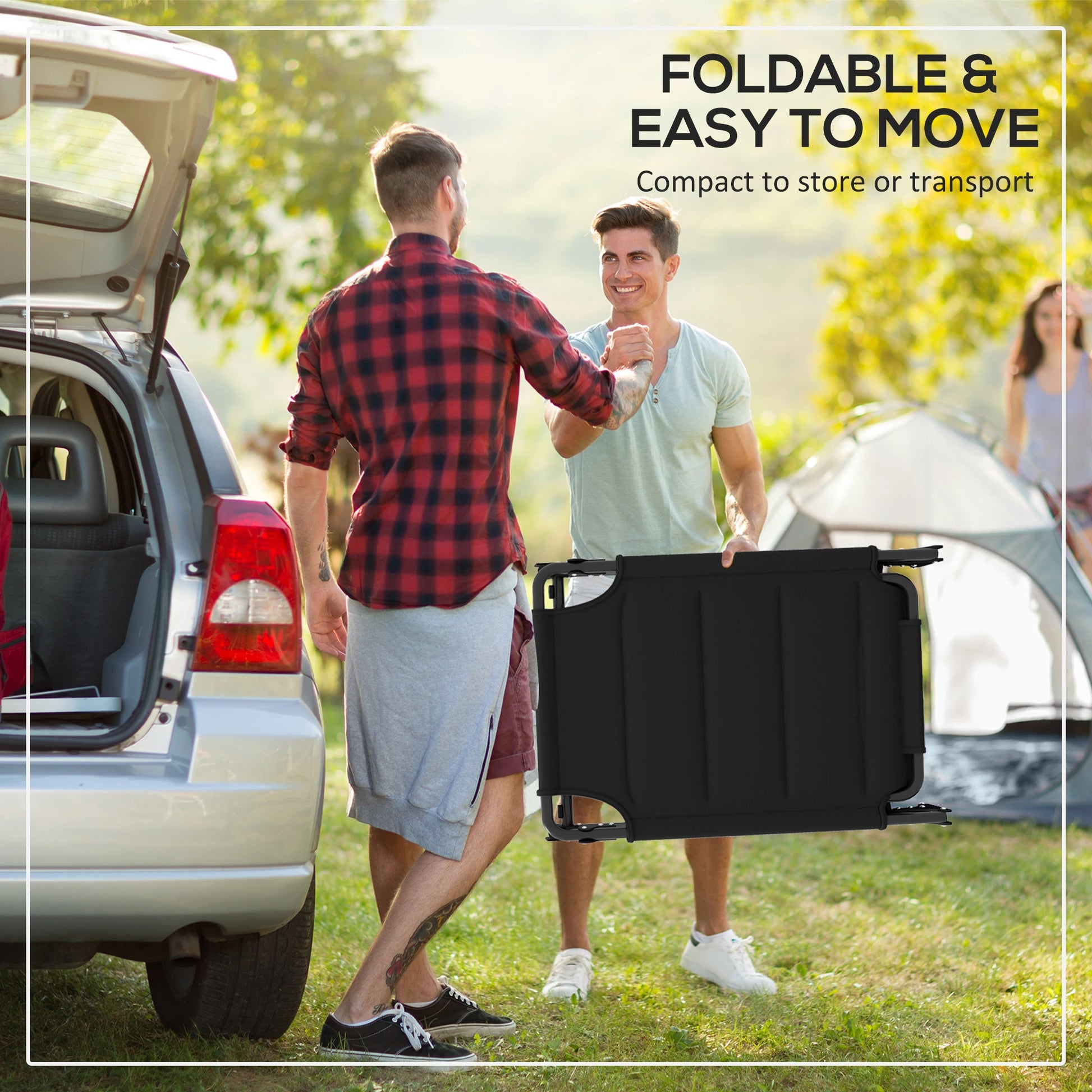 Folding Chaise Lounge, Adjustable Sunroof, Outdoor Quick Dry, Black Lounger Chairs at Gallery Canada