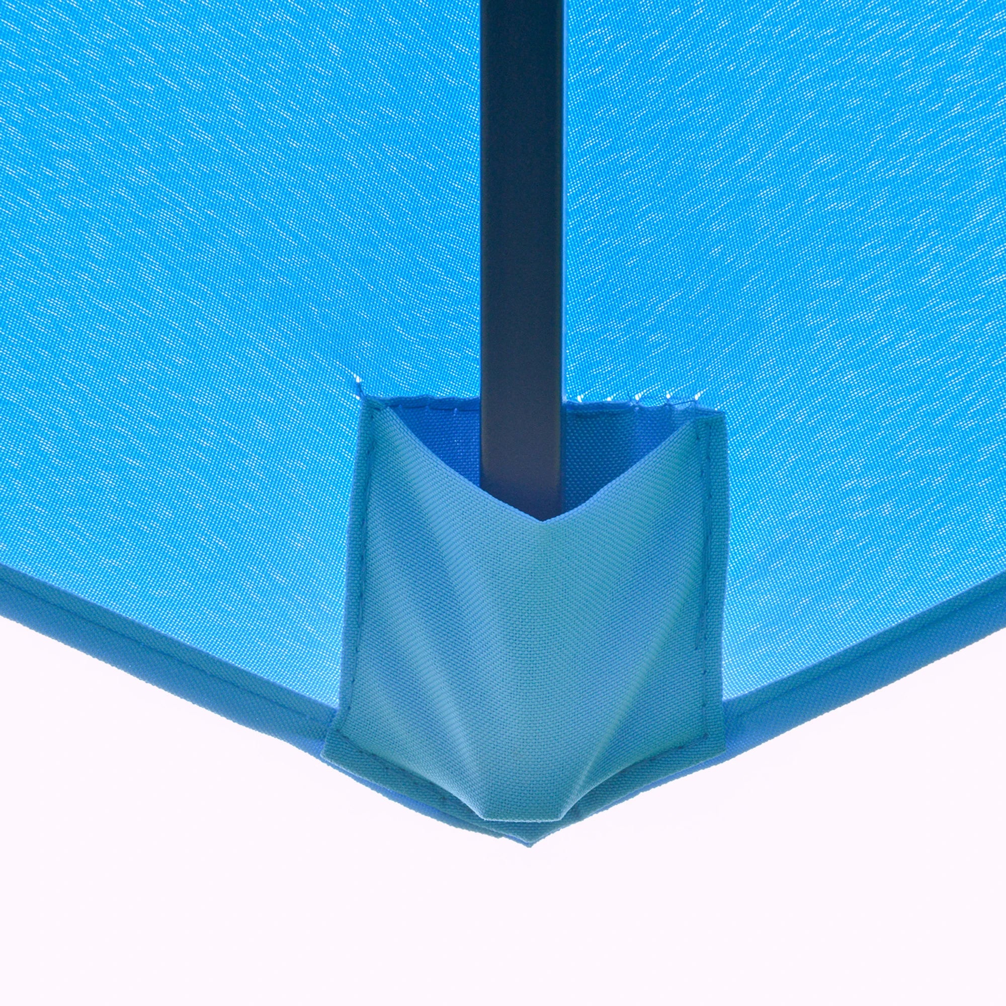 9FT 3 Tiers Patio Umbrella, Crank Push Button Tilt, Sky Blue Sun Umbrellas at Gallery Canada