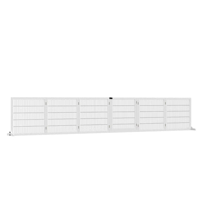 Wooden Freestanding Pet Gate, 2 Support Feet, White Houses, Kennels & Pens White at Gallery Canada