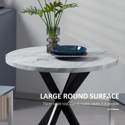 29" Round Dining Table, Contemporary Kitchen Table, Steel Legs, Grey Bar Tables & Dining Tables at Gallery Canada