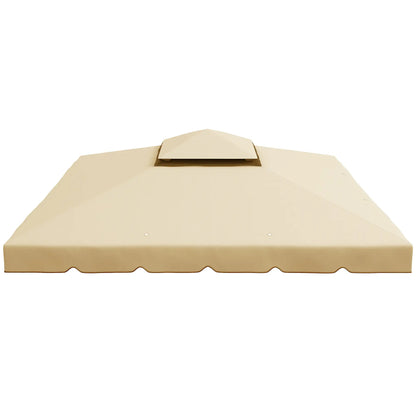 10' X 10' Gazebo Replacement Canopy Top, Vented Roof Patio Cover, Beige Gazebo Canopy Replacement at Gallery Canada