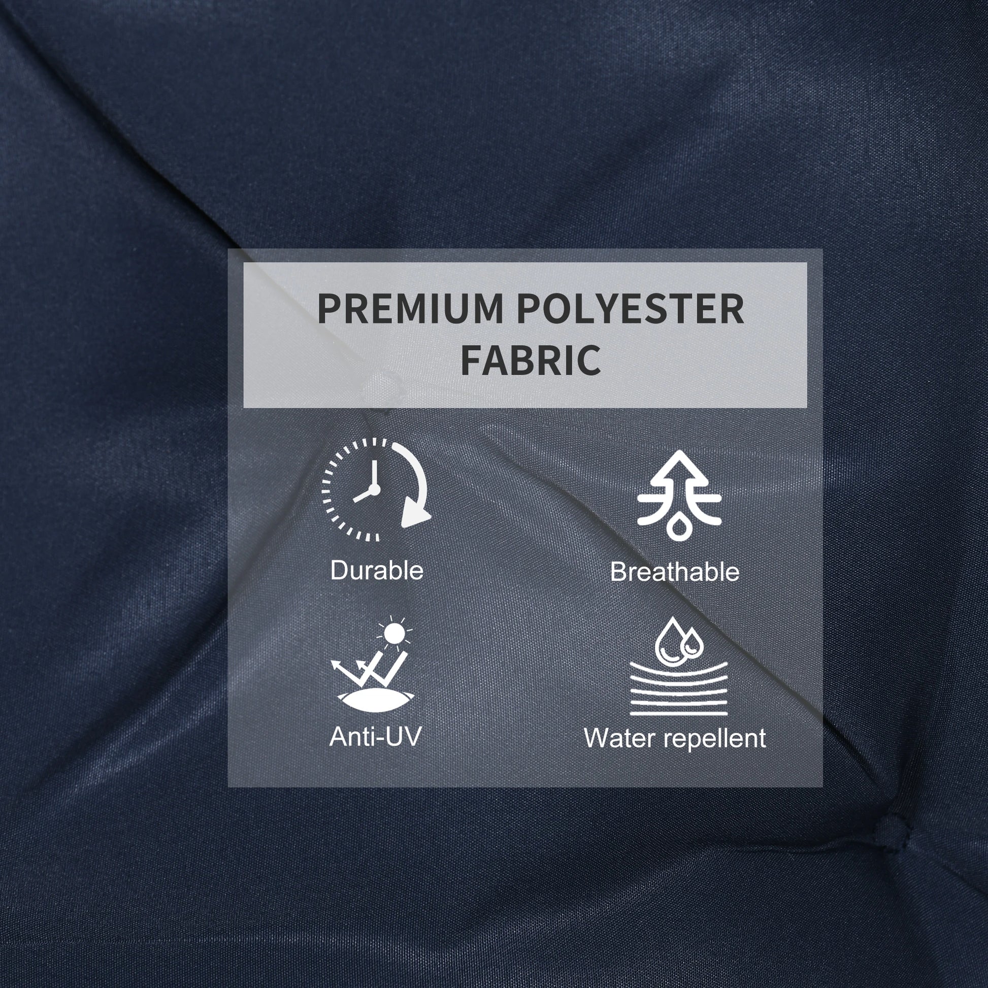 Patio Chair Cushions, Set of 2, 39" x 20" x 3", Dark Blue Patio Chair Cushions at Gallery Canada