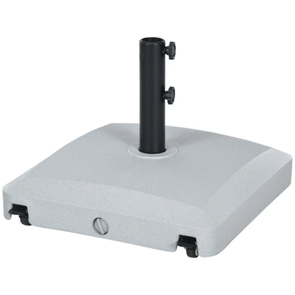 66 lb Heavy Duty Patio Umbrella Stand, Outdoor Garden Base, Light Grey Umbrella Bases Light Grey at Gallery Canada
