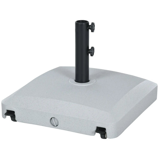 66 lb Heavy Duty Patio Umbrella Stand, Outdoor Garden Base, Light Grey Umbrella Bases Light Grey at Gallery Canada