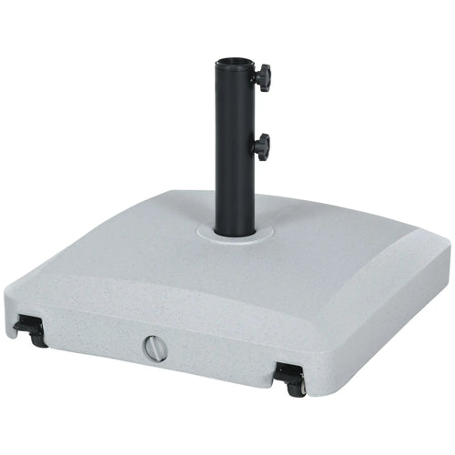 66 lb Heavy Duty Patio Umbrella Stand, Outdoor Garden Base, Light Grey