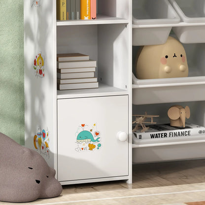 Kids Toy Organizer With 8 Removable Bins, Bookshelf, White Bookshelves & Bookcases at Gallery Canada