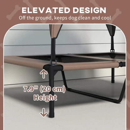 Raised Dog Bed, Cooling Cot with Canopy, Washable Mesh, Medium Large, Coffee Elevated Dog Beds at Gallery Canada
