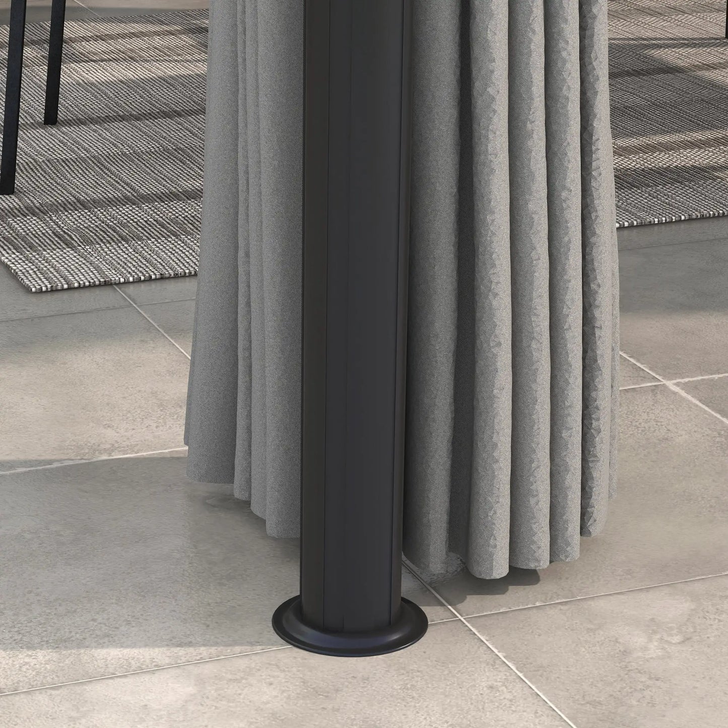 10' x 10' 2-Tier Gazebo, Zippered Mesh Sidewalls, Aluminum Frame, Light Grey Gazebos at Gallery Canada
