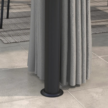 10' x 10' 2-Tier Gazebo, Zippered Mesh Sidewalls, Aluminum Frame, Light Grey Gazebos at Gallery Canada