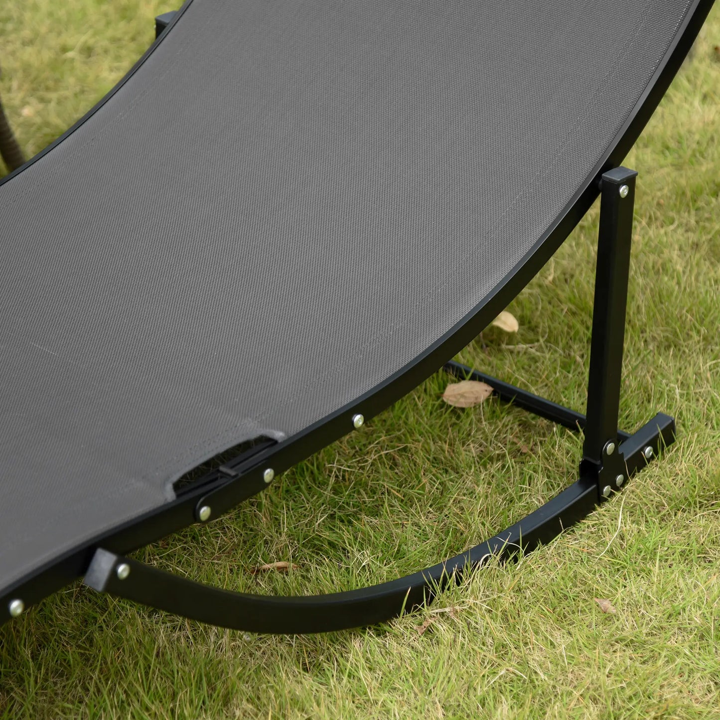 Foldable Pool Chaise Lounge Chairs, Set of 2, 264lbs Capacity, Dark Grey Lounger Chairs at Gallery Canada