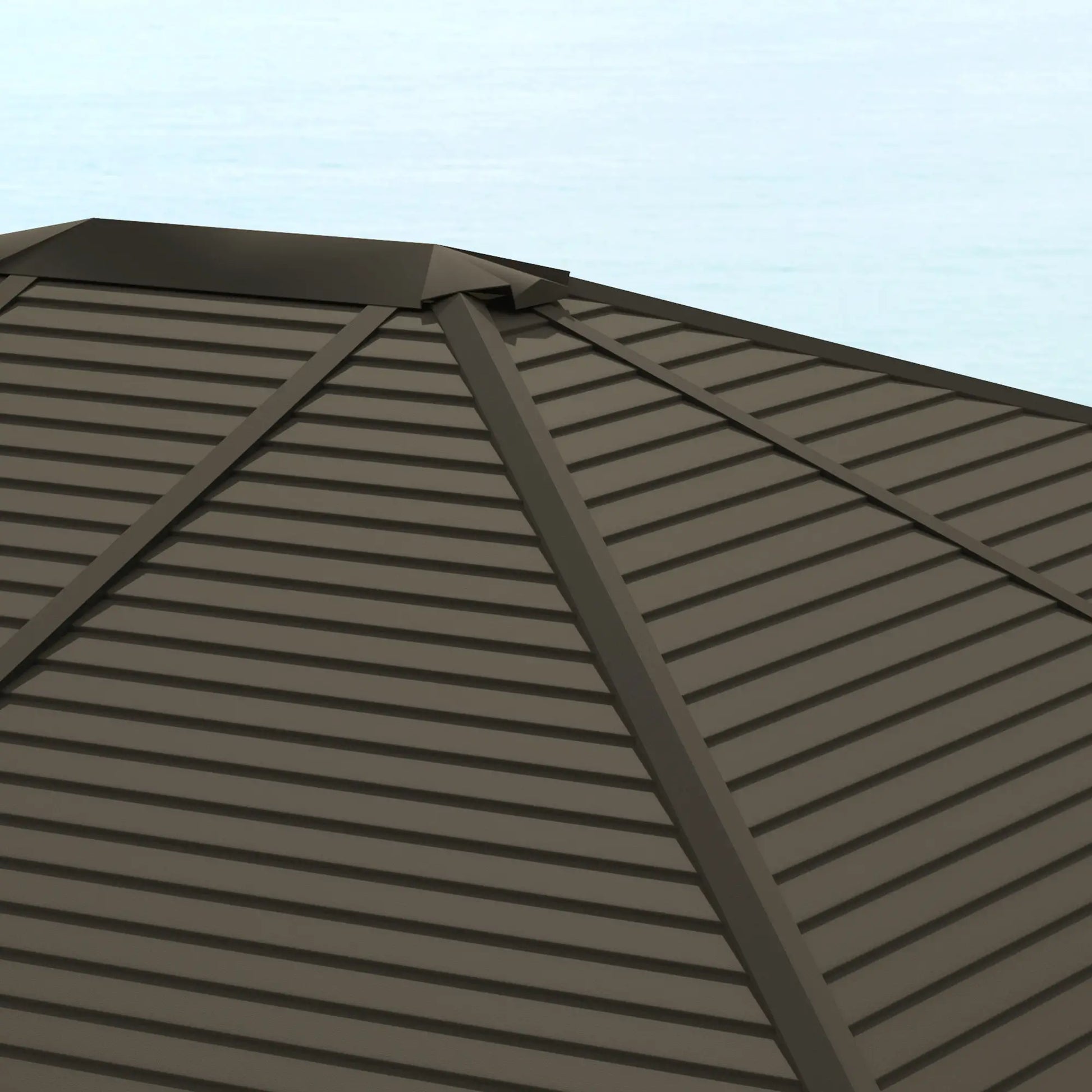 10' x 12' Hardtop Gazebo, Aluminum Frame, Coffee Gazebos at Gallery Canada