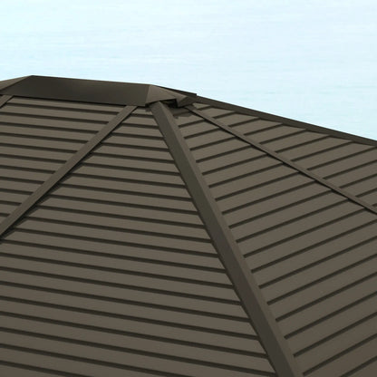 10' x 12' Hardtop Gazebo, Aluminum Frame, Coffee Gazebos at Gallery Canada