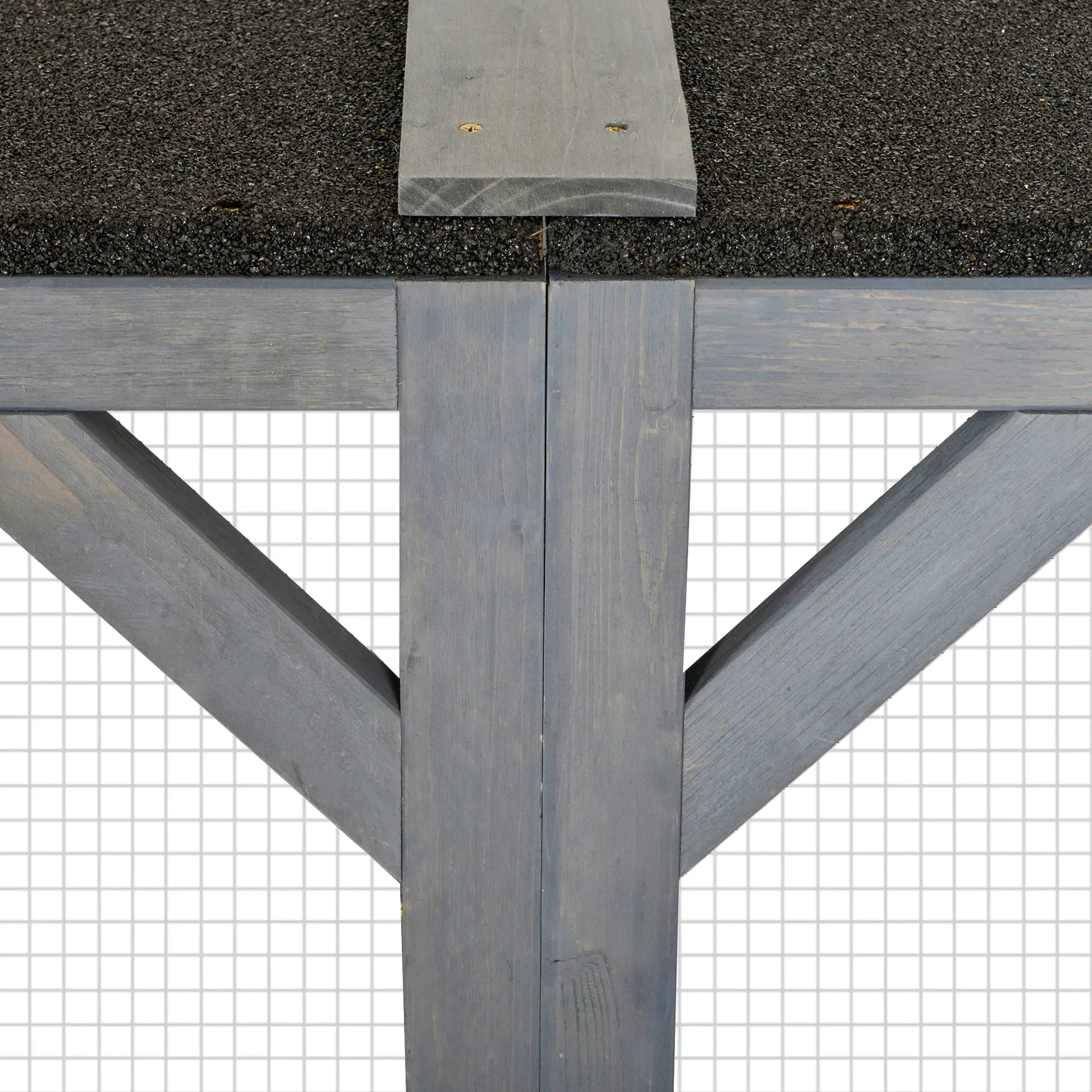 44.1" H Cat Cage, Indoor Outdoor Wooden Pet House, Small Animal Hutch, Grey Outdoor Cat Enclosures at Gallery Canada