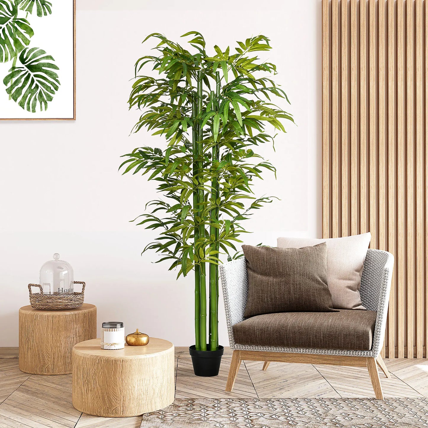 6 FT Artificial Bamboo Tree in Pot, Home Office Decor, Green Artificial Trees at Gallery Canada
