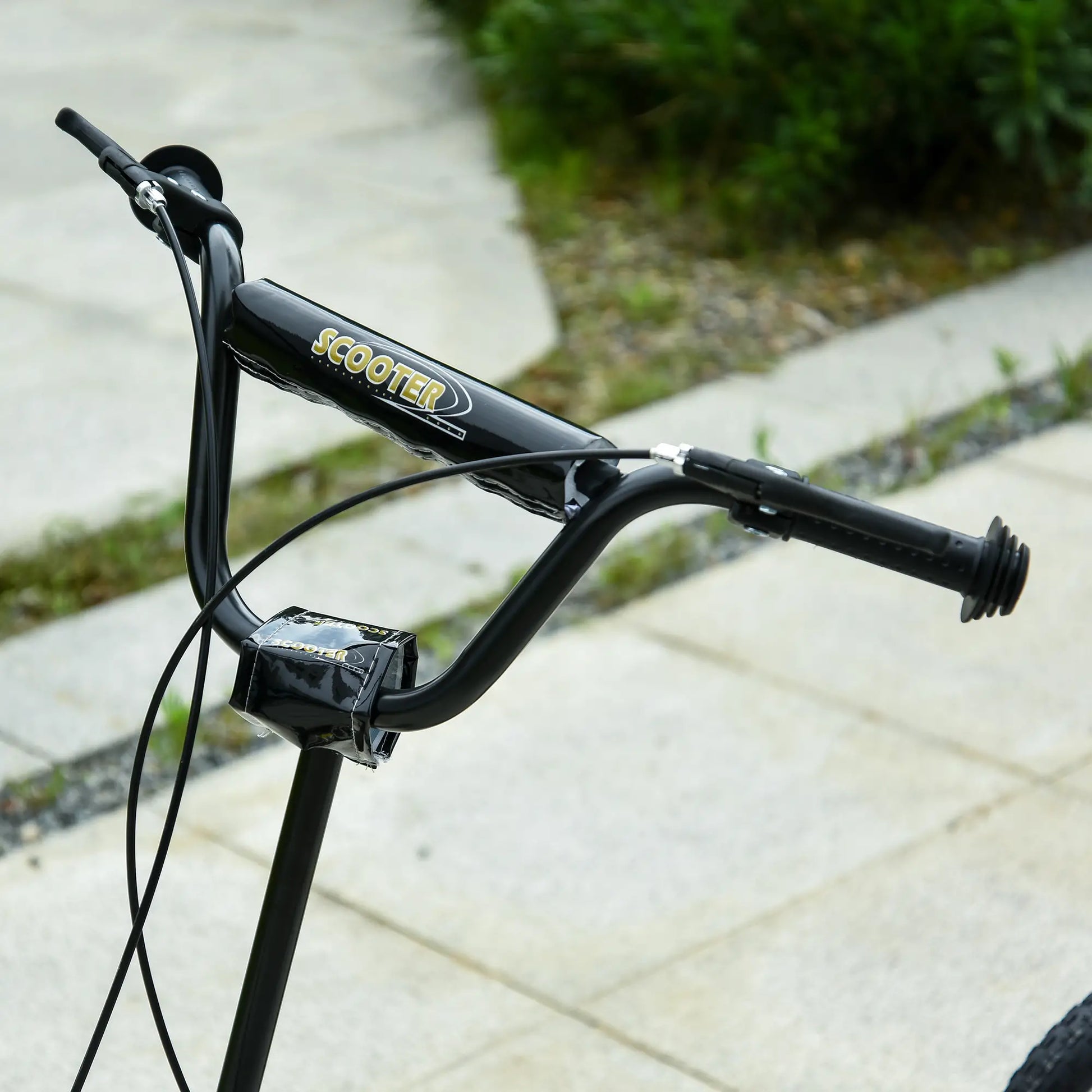 Dual Brakes Kick Scooter, 12-Inch Inflatable Wheel, Age 5+, Black Scooters at Gallery Canada