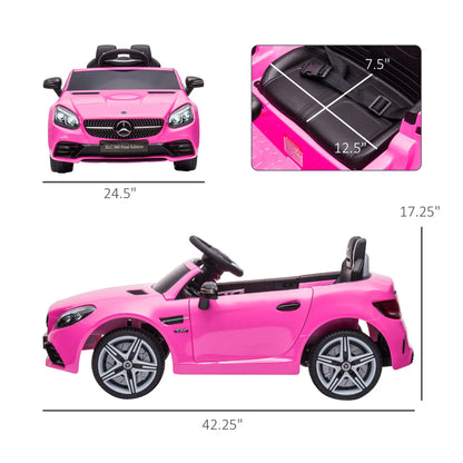 12V Ride On Car, Parent Remote, Two Motors, Music, Lights, Pink, 3-6 Years Electric Toy Cars at Gallery Canada