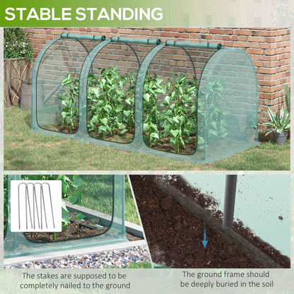 9' x 4' Crop Cage, Garden Plant Protector, 3 Zippered Doors, 4 Stakes Walk In Greenhouses at Gallery Canada