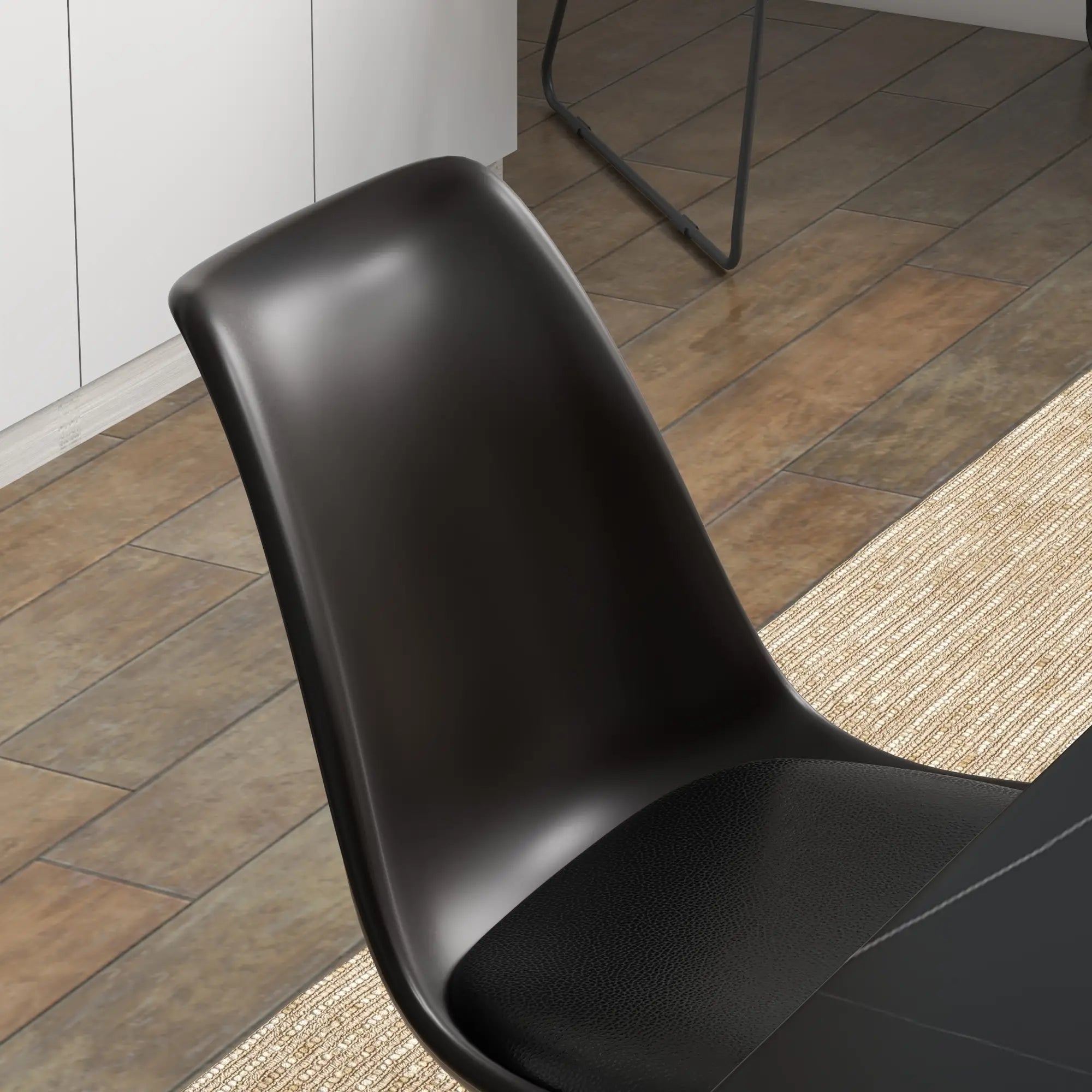 Modern Dining Table Chairs Set of 4, Rubber Wood Kitchen Table Chairs with PU Leather Cushion for Living Room, Bedroom Bar Sets at Gallery Canada