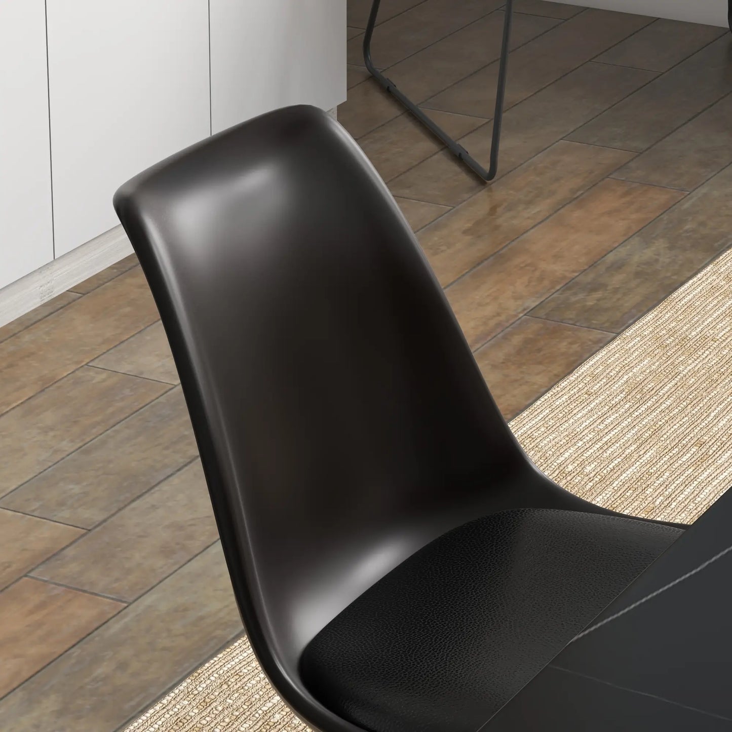 Modern Dining Table Chairs Set of 4, Rubber Wood Kitchen Table Chairs with PU Leather Cushion for Living Room, Bedroom Bar Sets at Gallery Canada