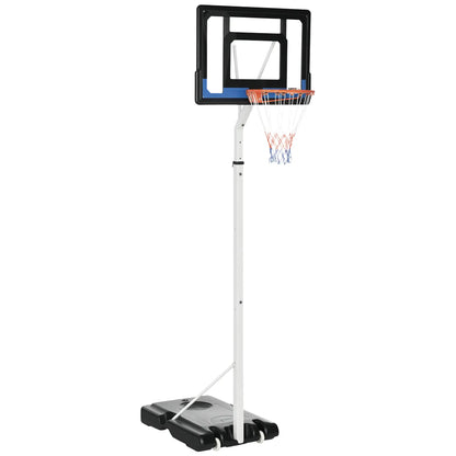 Adjustable Basketball Hoop and Stand with Backboard, Weighted Base, Wheels Basketball Black, red and orange at Gallery Canada