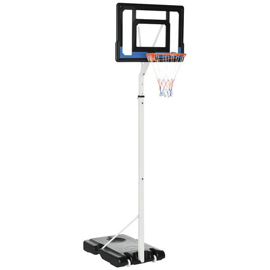 Adjustable Basketball Hoop and Stand with Backboard, Weighted Base, Wheels Basketball Black, red and orange at Gallery Canada
