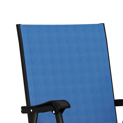 Folding Patio Chairs Set Of 2, High Back Outdoor Dining Chairs, Blue Patio Chairs at Gallery Canada