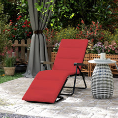 Foldable Reclining Patio Lounge Chair, 6-Position Adjustable, Wine Red Lounger Chairs Wine Red at Gallery Canada