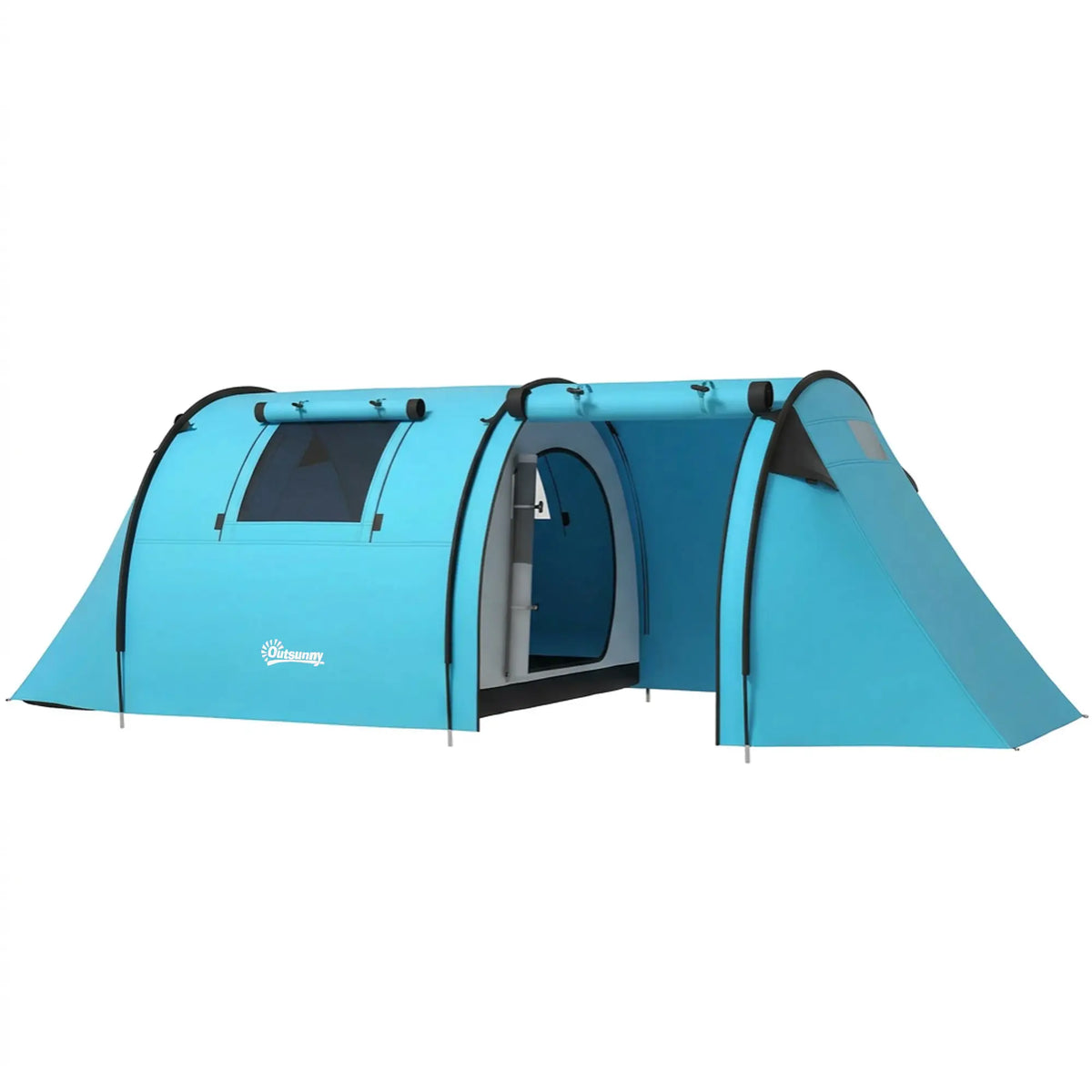 3-4 Person 2 Room Camping Tent, 3000Mm Waterproof, Sky Blue Camping Tents Sky Blue at Gallery Canada