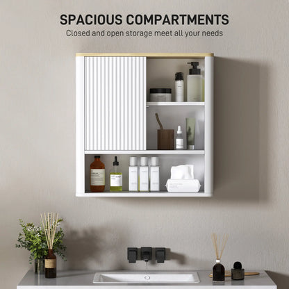 Bathroom Wall Cabinet, Medicine Cabinet with Adjustable Shelves, White Bathroom Cabinets at Gallery Canada
