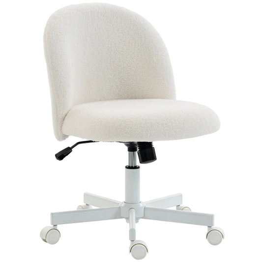 Swivel Tilt Desk Chair, Adjustable Height, Wheels, Cream White Task Chairs Cream at Gallery Canada