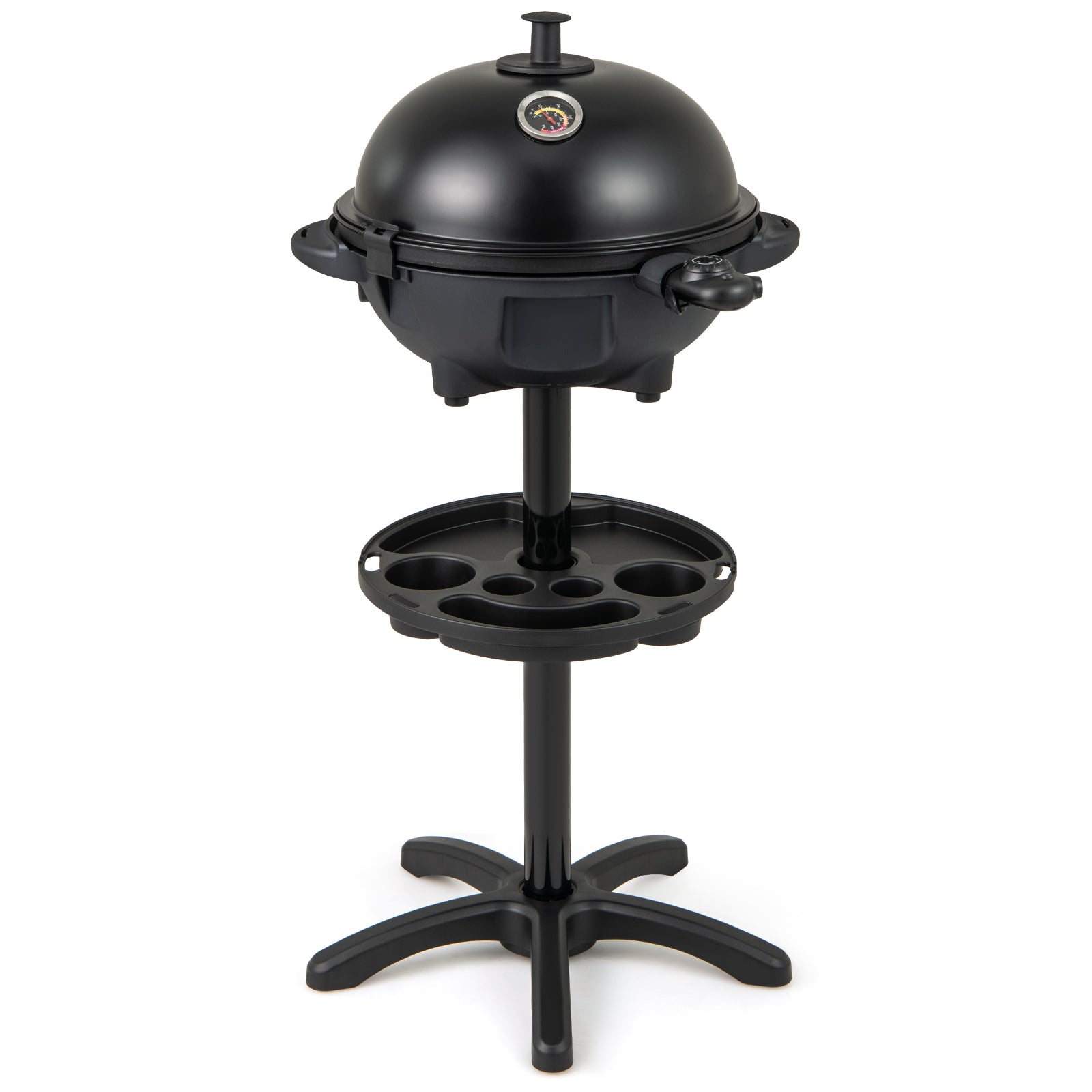 Electric BBQ Grill 1200W, 2-Zone Non-Stick Grilling Plate, Black Outdoor Grills at Gallery Canada