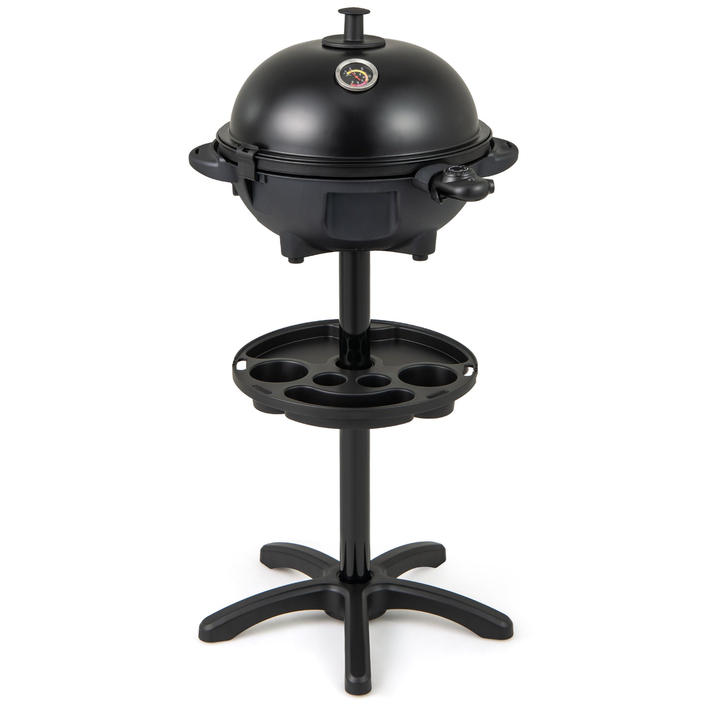 Electric BBQ Grill 1200W, 2-Zone Non-Stick Grilling Plate, Black Outdoor Grills at Gallery Canada