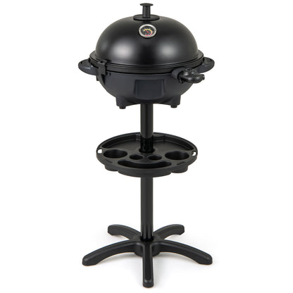 Electric BBQ Grill 1200W, 2-Zone Non-Stick Grilling Plate, Black Outdoor Grills at Gallery Canada