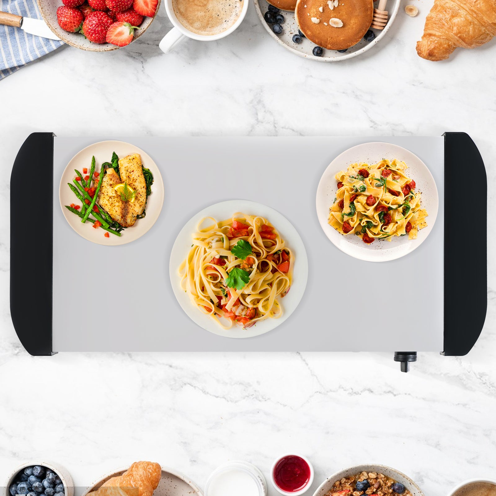 Electric Buffet Server Food Warmer, 3 Removable Trays Food Warmers & Burners at Gallery Canada