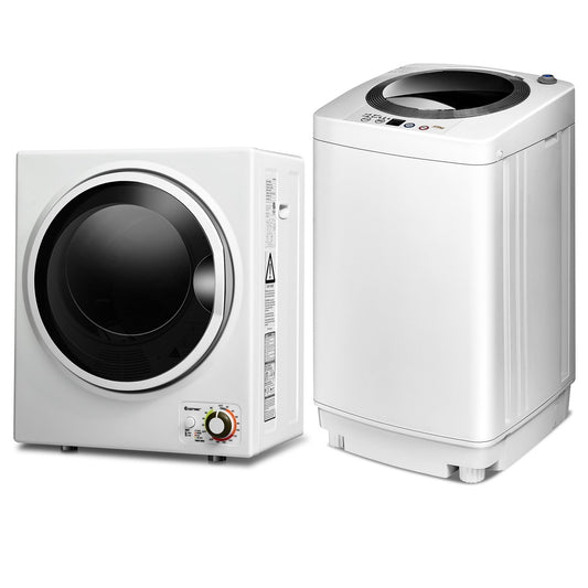 Electric Laundry Dryer and Full-Automatic Washing Machine Combo, White Washers & Dryers White at Gallery Canada