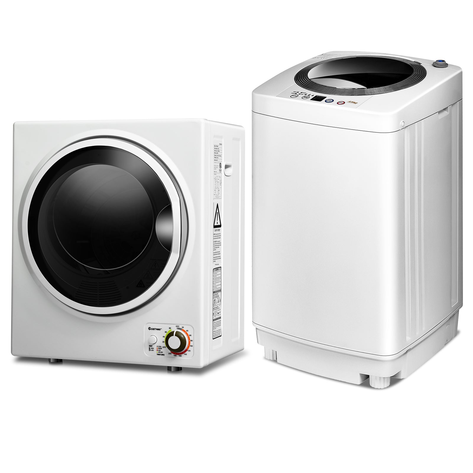 Electric Laundry Dryer, Full-Automatic Washing Machine Combo, White Washers & Dryers White at Gallery Canada