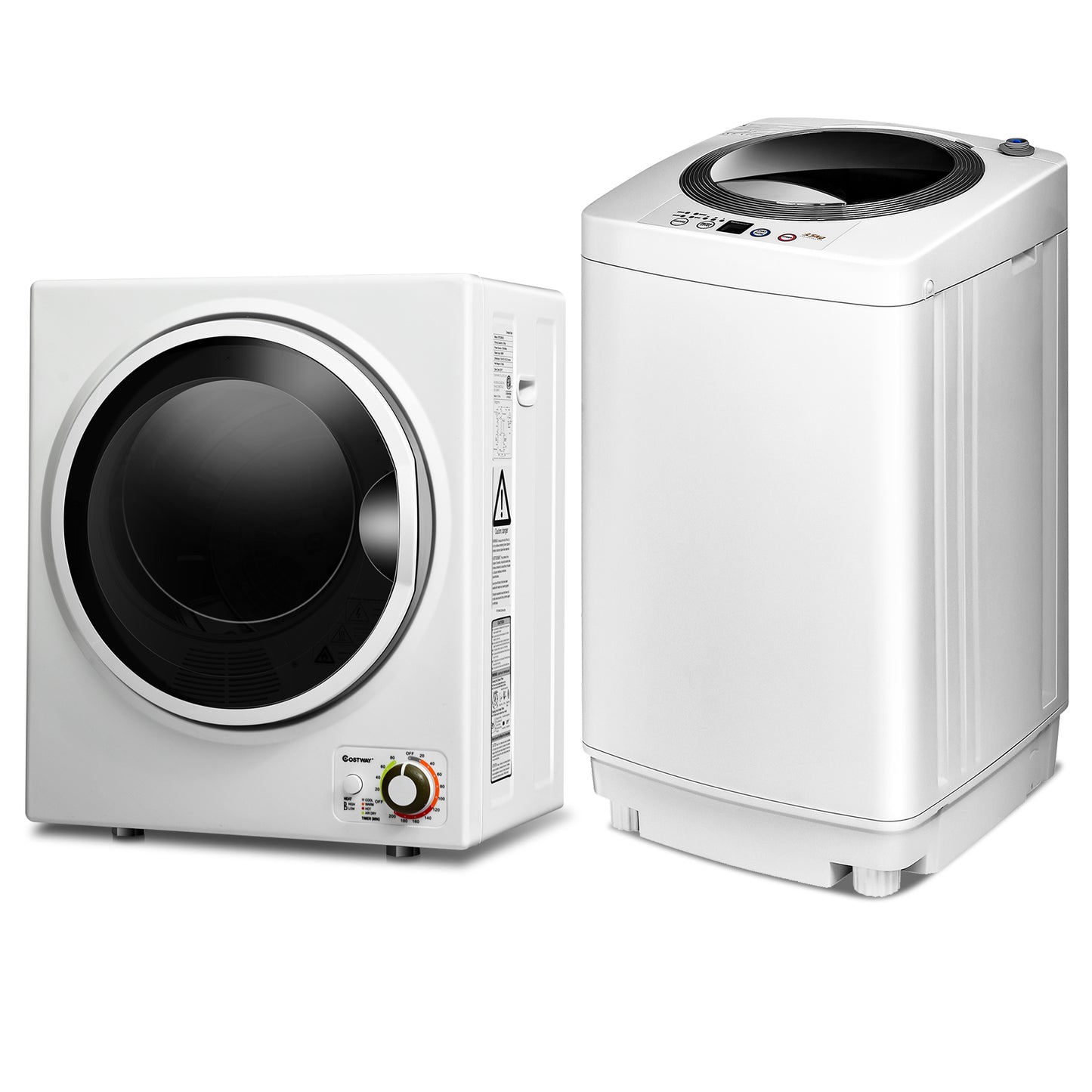Electric Laundry Dryer, Full-Automatic Washing Machine Combo, White Washers & Dryers White at Gallery Canada