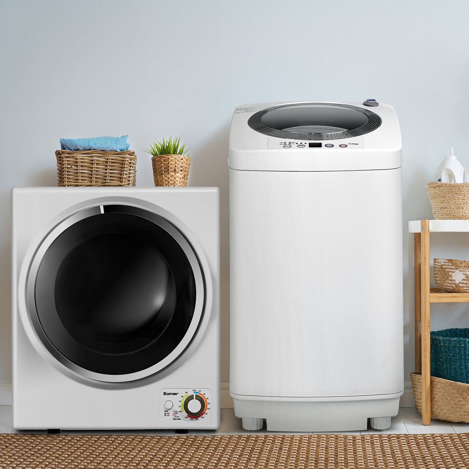 Electric Laundry Dryer and Full-Automatic Washing Machine Combo, White Washers & Dryers at Gallery Canada