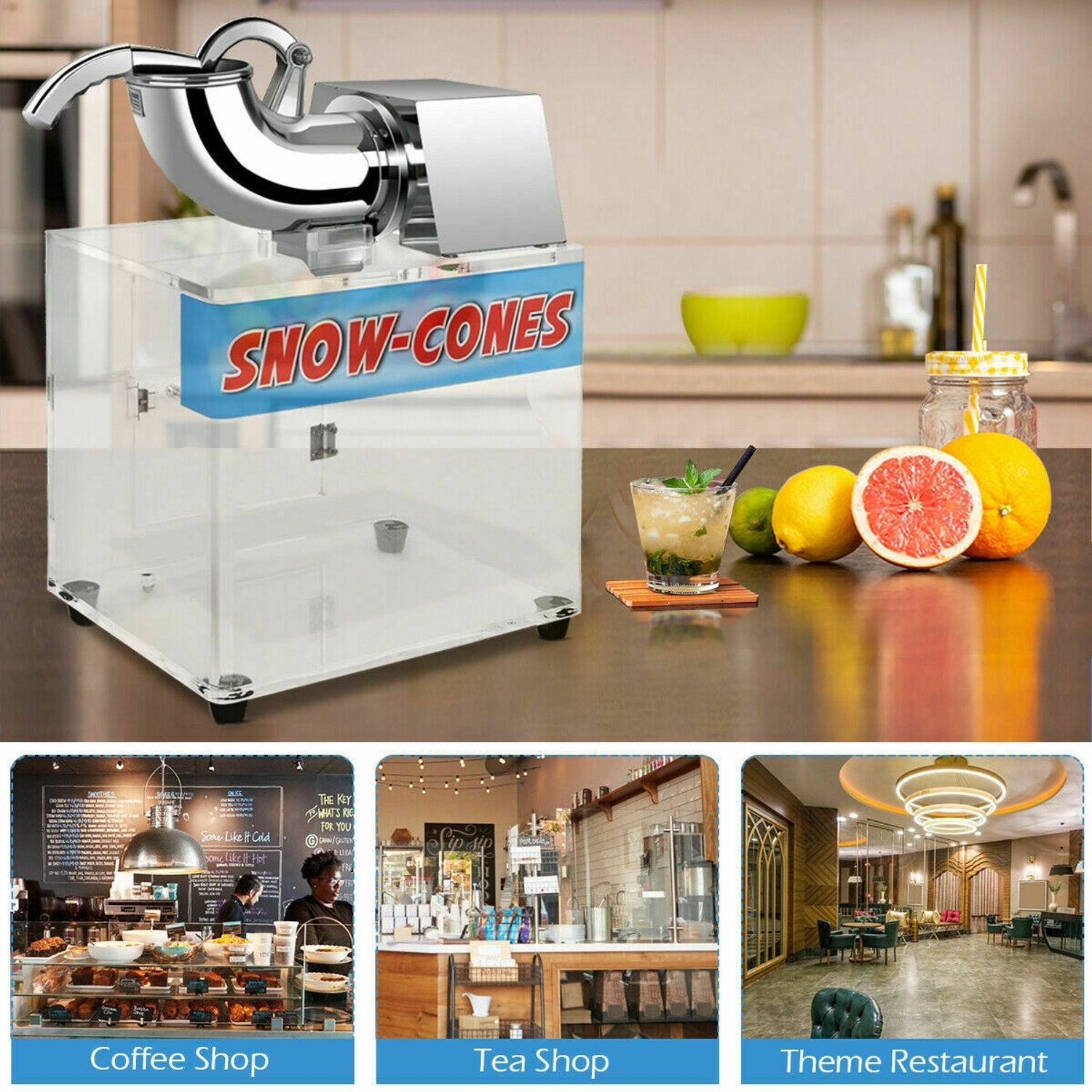 Electric Snow Cone Ice Shaver Maker, White Ice Crushers & Shavers at Gallery Canada