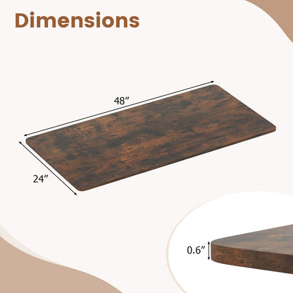 Electric Standing Desk with LED Display and 2 Memory Height Settings-CF, Rustic Brown Standing Desks at Gallery Canada