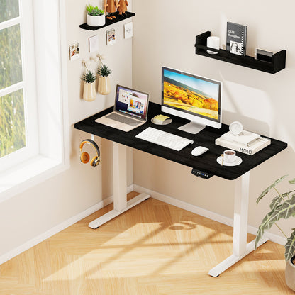 Electric Standing Desk Height Adjustable with 3 Memory Heights Black-S, Black Standing Desks at Gallery Canada