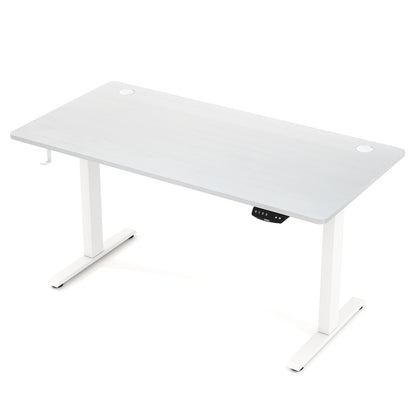 Electric Standing Desk Height Adjustable with 3 Memory Heights White-L, White