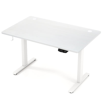 Electric Standing Desk Height Adjustable with 3 Memory Heights White-M, White Standing Desks White at Gallery Canada