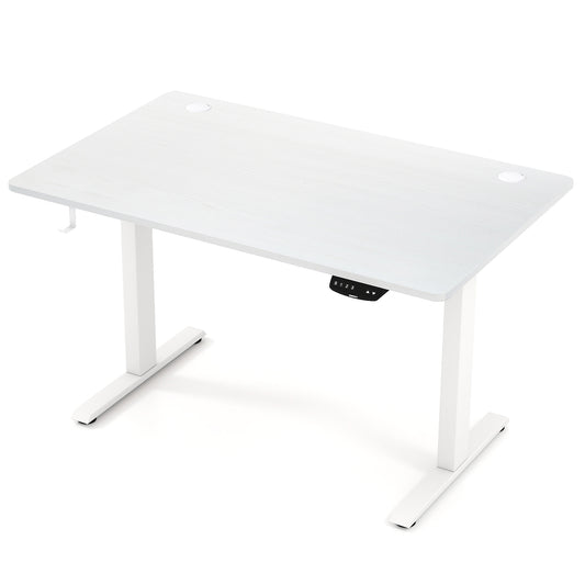 Electric Standing Desk Height Adjustable with 3 Memory Heights White-M, White